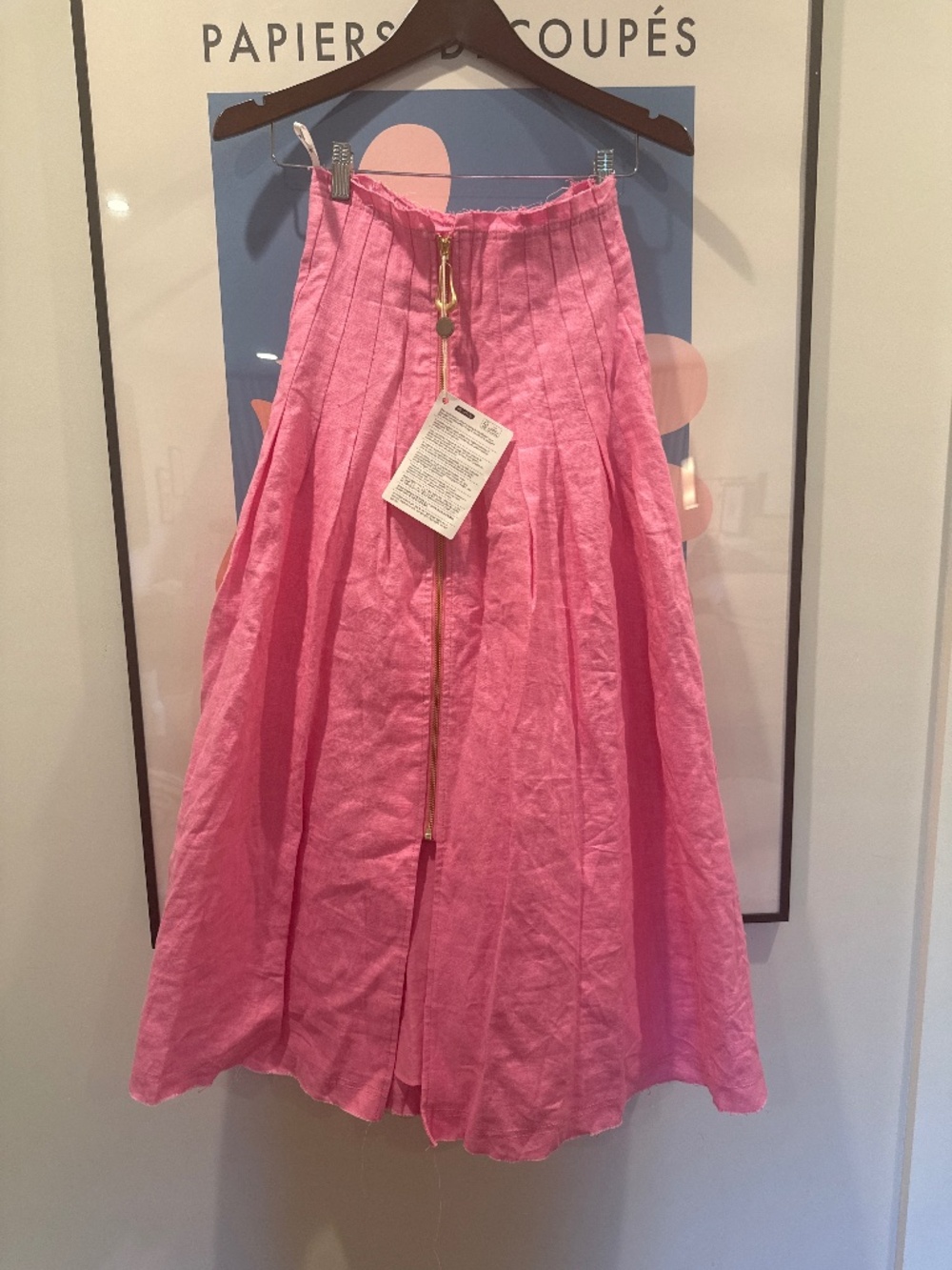 Pink AJE linen skirt